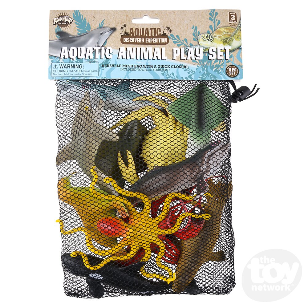 11pc Mesh Bag Aquatic Animal Assortment