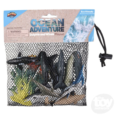 12pc Dolphin And Whale Mesh Bag Play Set