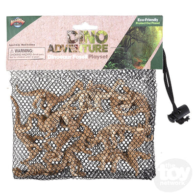 12pc Dino Fossil Mesh Bag Play Set