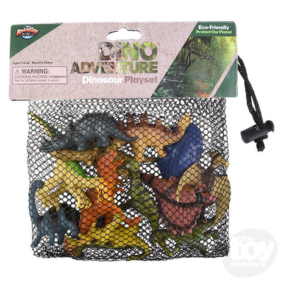 12pc Dinosaur Mesh Bag Play Set