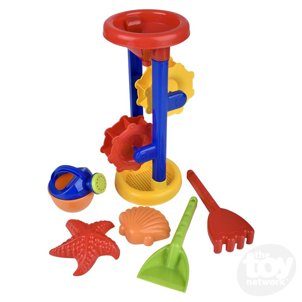 Water Wheel And 5pc Sand Toys