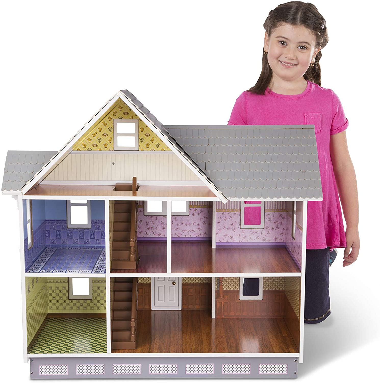 Melissa and doug on sale mini dollhouse